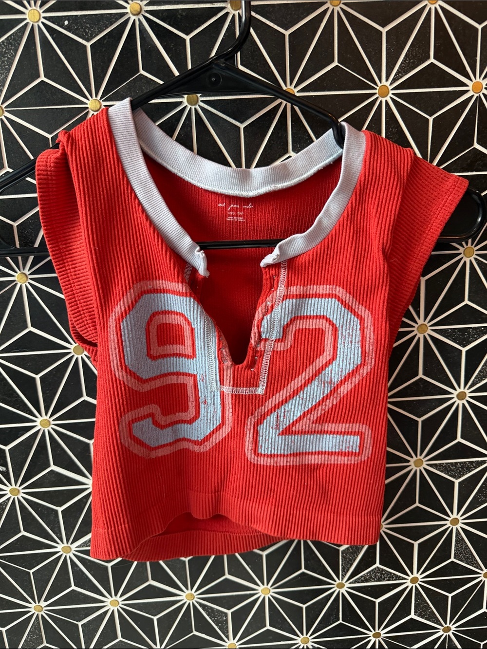 Kids Red Number 92 Ribbed Tank Top - (Brand Unspecified)